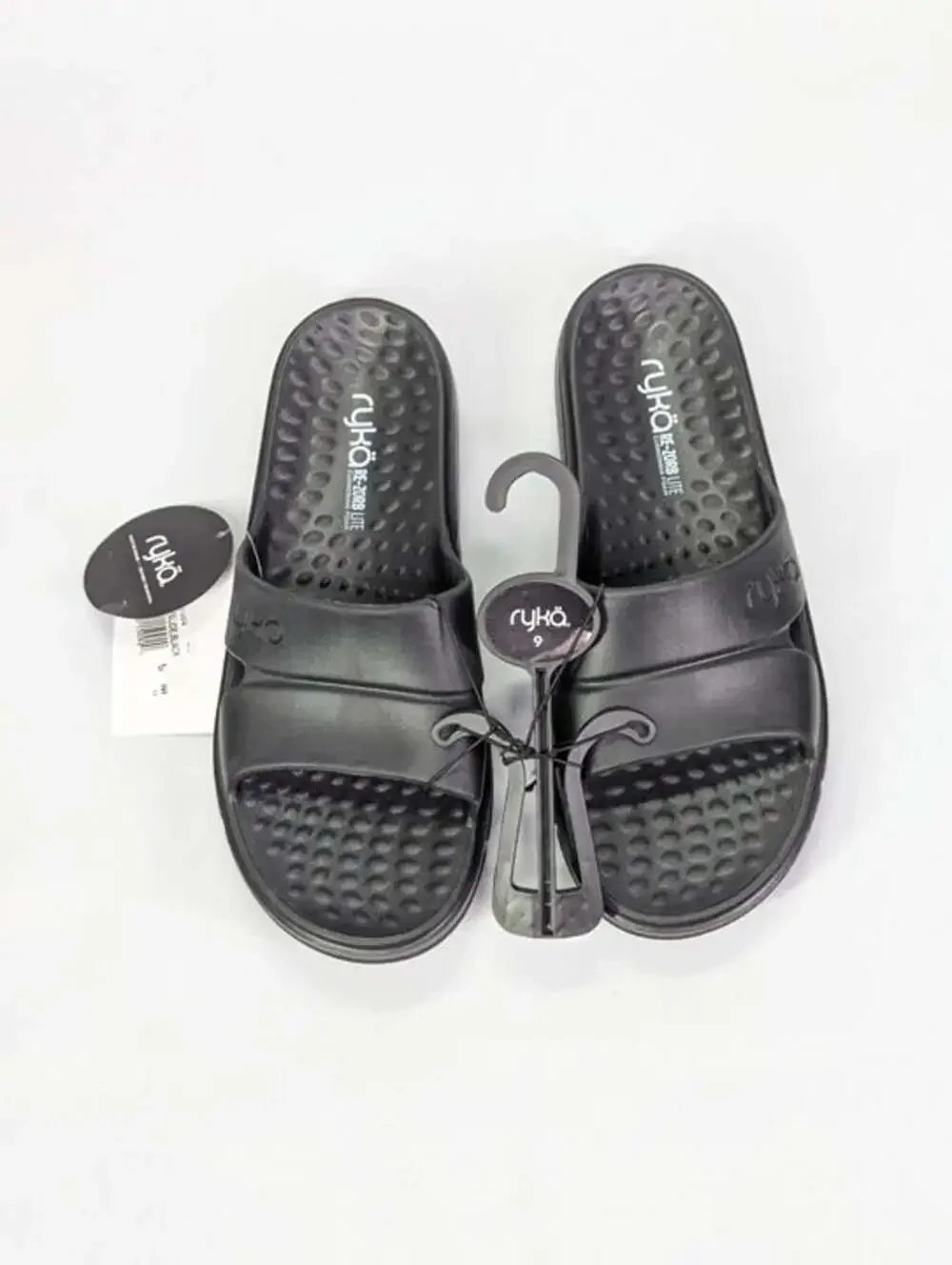 Ryka Women's Restoreslide Recovery Slide in Black Size 9 M (MSRP $50)
